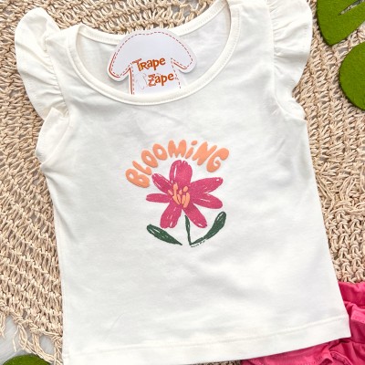 Conj Off Blooming e Shorts Pink